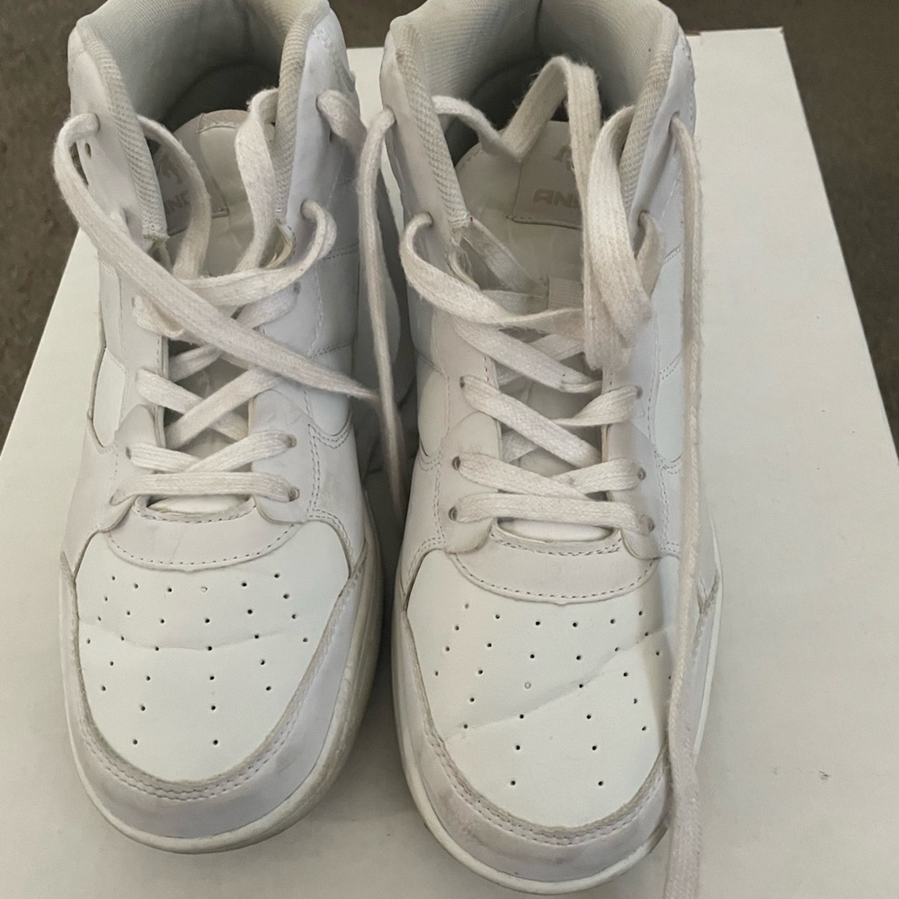 Classic White Kids' High-Top Sneakers